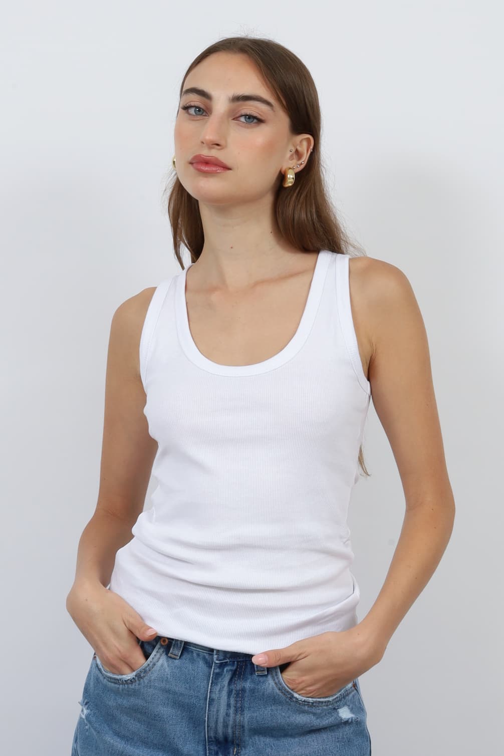 WHITE TANK TOP FULL WHITE